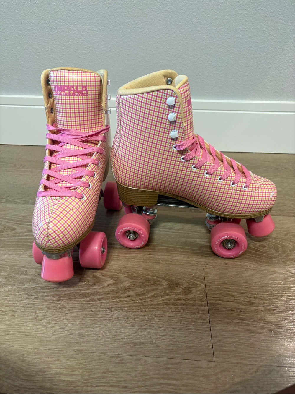 Pink Plaid Retro Impala Roller Skates